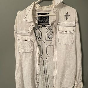 Buckle men’s button up shirt